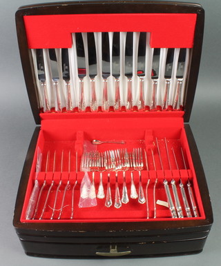 A canteen of modern silver plated cutlery 