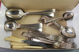 A quantity of silver plated cutlery