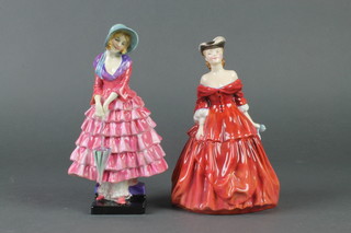 2 Royal Doulton figures - Vivienne HN2073 8" and Priscilla HN1840 8" 