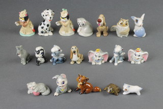 19 various Wade Whimsies including Disney characters 