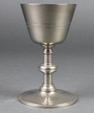 A War Office issue pewter communion chalice  
