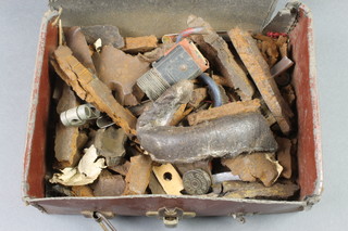 A collection of various Second World War shrapnel 