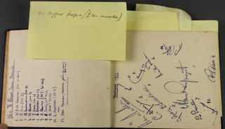 An autograph album containing a collection of football players signatures from the 1950's and 60's, players from Arsenal, Leeds Utd, Hull City, Sunderland, Birmingham City, Chesterfield, etc - Alf Ramsey, Tom Finney, Len Shackleton, Les Bennett, Jackie Milburn, Billy Liddell, Frank Broome etc