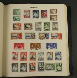 An album of Colonial used stamps including Aiden, Bahamas, Bahawalpur, Bahrain, Barbados, British Bechuanaland, Bermuda, Cape of Good Hope, Ceylon, Cyprus 