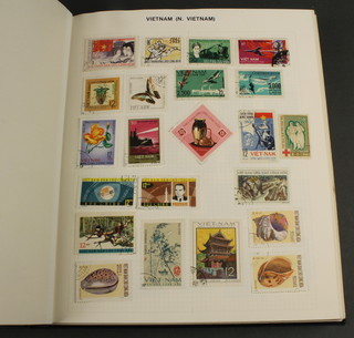 An album of stamps including South Vietnam, Military franked stamps, official stamps general issue, National Front, North Vietnam