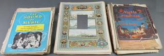 To commemorate Her Majesty's Golden Jubilee 1897 an album of numerous prints (f), a programme for The 1934 Crystal Palace Kennel Club Dog Show, various sheet music, I-Spy books, playing cards etc 
