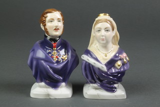 2 Royal Worcester candle snuffers - Queen Victoria and Prince Albert 4", boxed