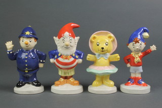 4 Royal Doulton figures - Noddy 5", Tessy Bear 4 1/2", Big Ears 5 1/2" and Mr Plod 4" 