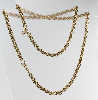 A 9ct gold belcher link necklace, 46 grams 