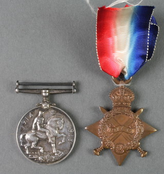 A British War medal to 55539 S J G.E.L. Lane.R.A. and a 1914-15 Star to V2/119 891. Pte.G.Bremnant. E.S.G.