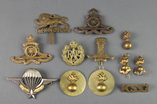 Minor Second World War and later brass cap badges 