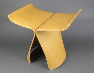 After Sozi Yanagi, a ply wood butterfly stool 15 1/2" x 17" x 12" 