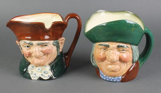 2 Royal Doulton character jugs - Toby Philpots 6" and Old Charlie 6" 