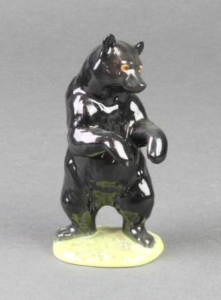 A rare Beswick black standing bear from the Wild Animal Series by Arthur Gredington no.1314 4"