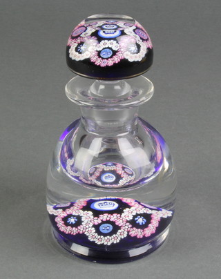A Whitefriars limited edition millefiori inkwell celebrating the Queen's Silver Jubilee 6" 