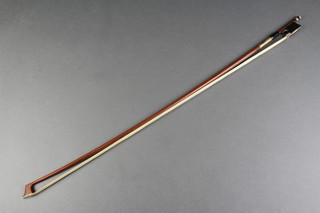 Neudorfer, a nickel and mother of pearl mounted viola bow 29 1/2" 
