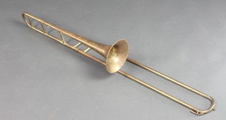 Rudall Carte & Co, a brass trombone, no mouth piece 