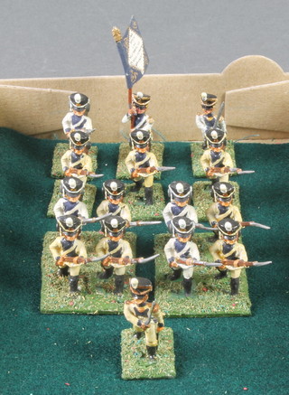 15 various Napoleonic War toy soldiers of Westphalian Line Infantry