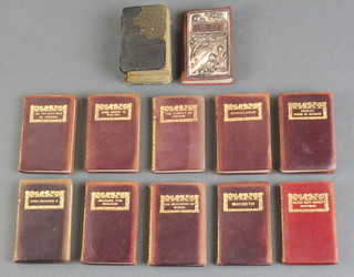 11 miniature volumes "The Works of Shakespeare" dedicated to Ellen Terry, a miniature holy bible by David Bryce of Glasgow 