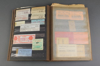 A collection of various London Transport bus tickets and other tickets 