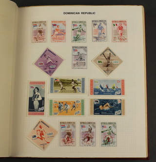 An album of mint and used stamps including Djibouti, Dominican Republic, Dubai, Ecuador, Egypt, Ethiopia 