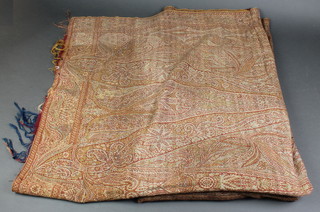 A Victorian paisley shawl 120" x 58"