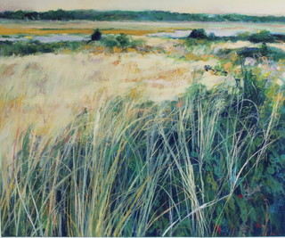 Jan Collins Selman '89, pastel, "Morning in a Field of Gold/Southcape Beach" signed in pencil  dated , 19" x 23" 
