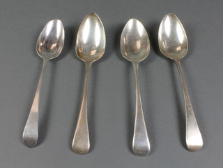 4 George III Old English tablespoons, mixed dates, 242 grams 