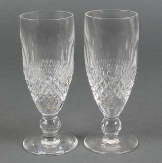 5 Waterford Crystal Colleen pattern champagne flutes 6" 