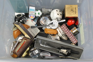 A Ronson Newport cigarette lighter and a quantity of others 