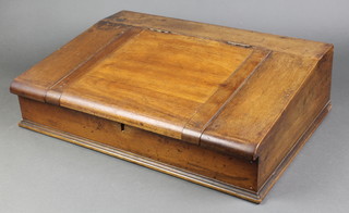 A 19th Century rectangular mahogany clerk's slope with hinged lid 6"h x 22"w x 16"d 