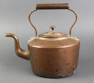 An oval copper kettle 5" 