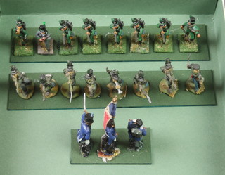 19 painted figures of Napoleonic soldiers 