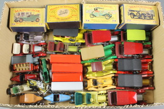 3 Matchbox models of Yesteryear Y13, 14 and 15, all boxed together with an empty box no.13, various Matchbox models 