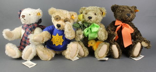 Steiff, a set of 4 Steiff teddybears depicting the four seasons with articulated limbs 12" 