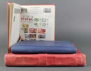 A collection of Commonwealth and GB stamps including Australia, Canada, Ceylon, Hong Kong etc, a blue album of used World stamps Czechoslovakia, Cyprus, Canada, France, Hungary and a Standard album containing a small collection of GB stamps  