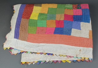 A patchwork quilt 86" x 55 1/2" 
