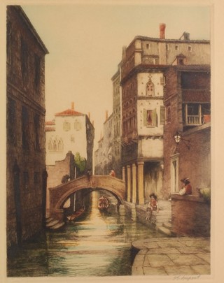 A Dupont, prints, 3 Venetian studies, signed in pencil 11" x 8 1/2", 8 x 11 1/2" and 8" x 12"  
