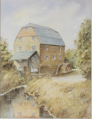 P Tuesley, watercolour drawings a pair, study of a watermill and windmill 10" x 7 1/2", signed 