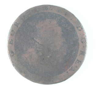 A 1797 Penny and minor bronze coins 