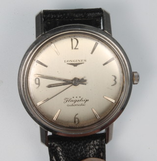 A gentleman's Longines steel cased Flagship automatic wristwatch 