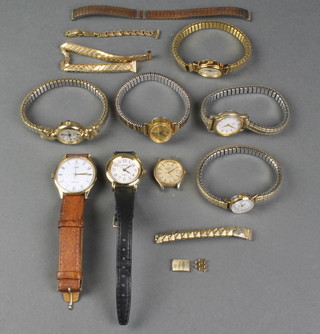A lady's gilt cased Sekonda wristwatch and minor watches 