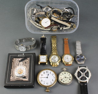 An Edwardian Goliath pocket watch minor wristwatches 