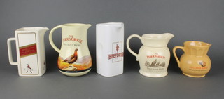 A Wade Johnnie Walker advertising jug 6 1/2" and 4 others 