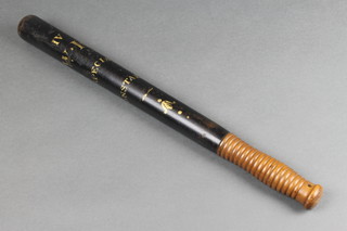 Parker of Holburn, a William IV painted Special Constables truncheon with royal cypher and marked William IV 