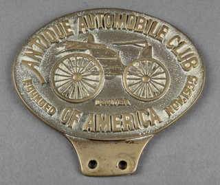 An Antique Automobile Club of America cast metal radiator badge 