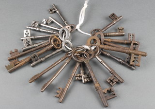 A collection of various antique iron keys (some reputedly removed from Newgate Gaol) 