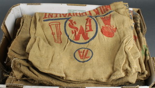 A quantity of old feed sacks