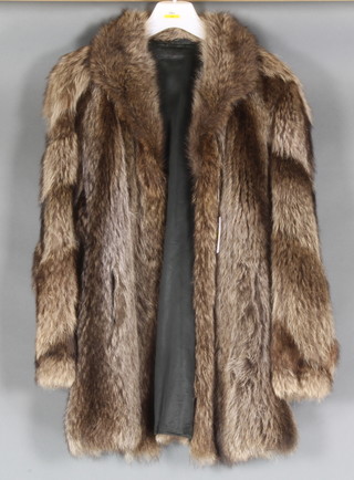A lady's siver "mink" fur coat