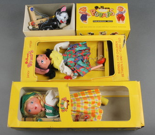 3 Pelham puppets - cat, mother and Tyrolean girl 

